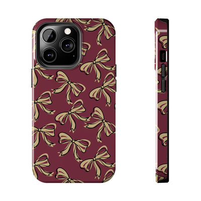 Small Bow FSU Phone Case - Burgandy