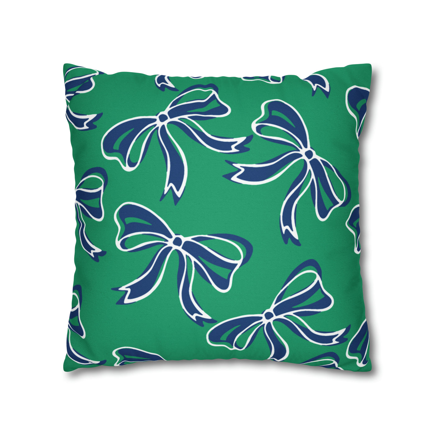 Trendy Bow College Pillow Cover - Dorm Pillow, Graduation Gift, Bed Party Gift, Acceptance Gift, College Gift, Florida Gulf Coast, FGCU