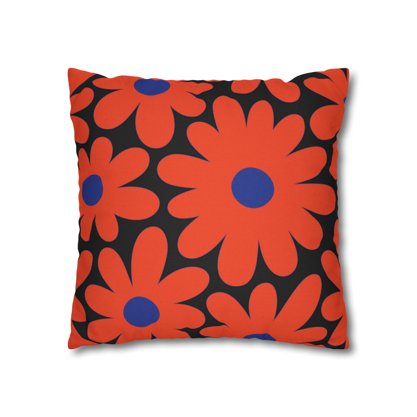 Two Color Double Sided Groovy Flower Pillow - College Dorm Pillow - Bed Party Pillow - Florida