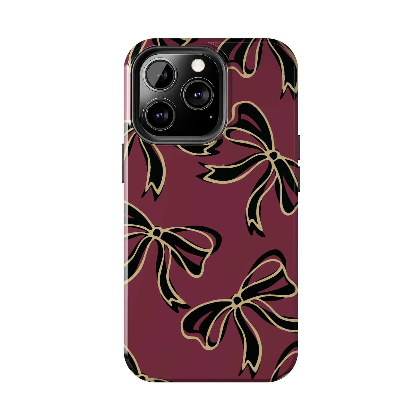 Copy of Florida State Burgandy Phone Case with Gold & Black Bows