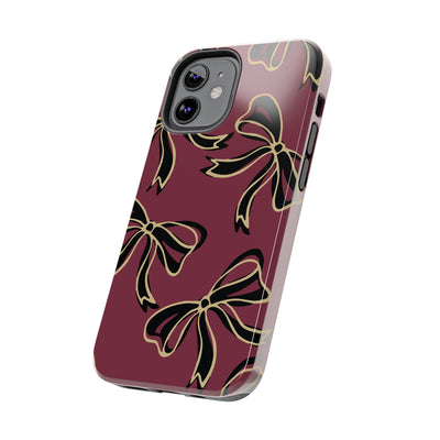 Copy of Florida State Burgandy Phone Case with Gold & Black Bows