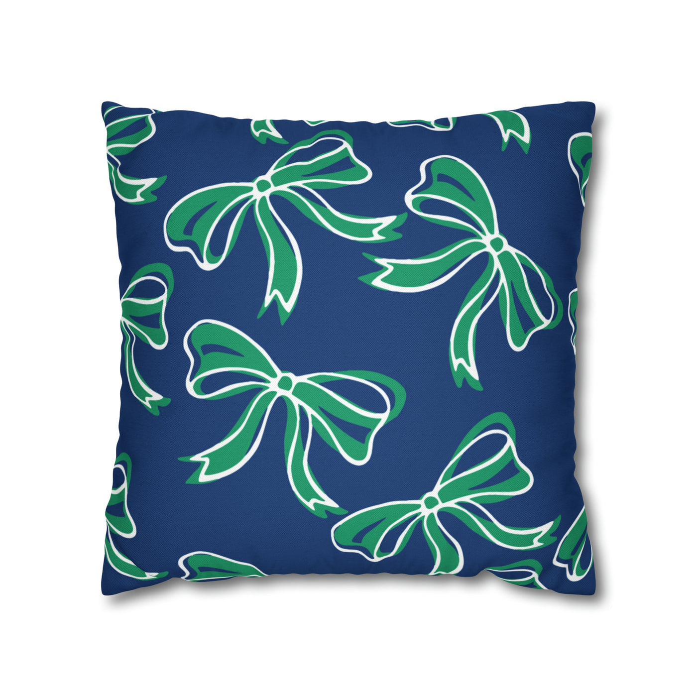 Trendy Bow College Pillow Cover - Dorm Pillow, Graduation Gift, Bed Party Gift, Acceptance Gift, College Gift, Florida Gulf Coast, FGCU