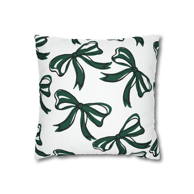 Trendy Bow College Pillow Cover - Dorm Pillow, Graduation Gift,Bed Party Gift,Acceptance Gift,College Gift, Michigan State, BING