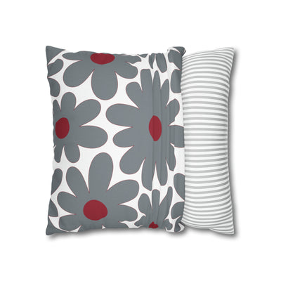 Two Color Double Sided Groovy Flower Pillow - College Dorm Pillow - Bed Party Pillow - Alabama