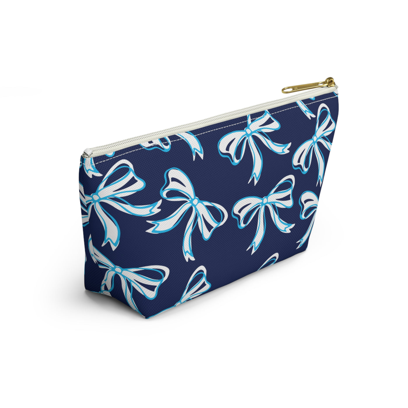 Trendy Bow Makeup Bag - Graduation Gift, Bed Party Gift, Acceptance Gift, College Gift, VIllanova, Penn State, UConn, Tarheels, UNC