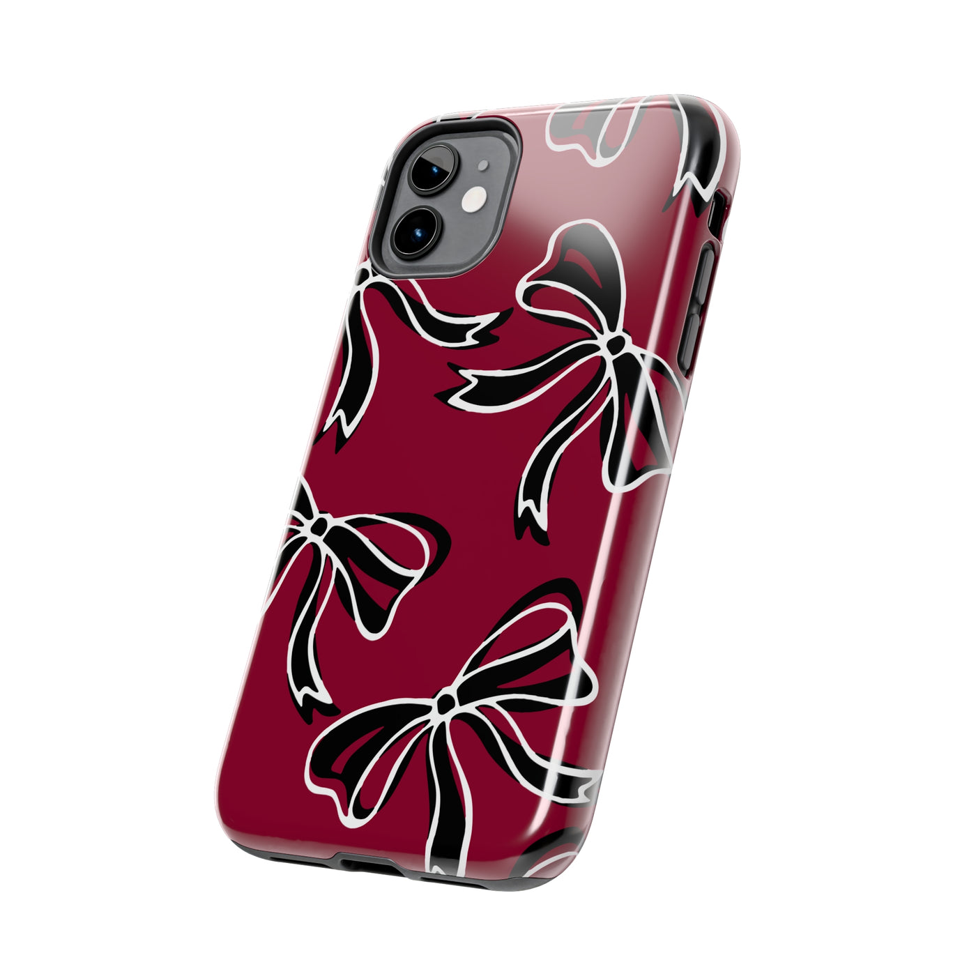 Trendy Bow Phone Case, Bed Party Bow Iphone case, Bow Phone Case, - South Carolina, Gamecocks, USC, garnet and black