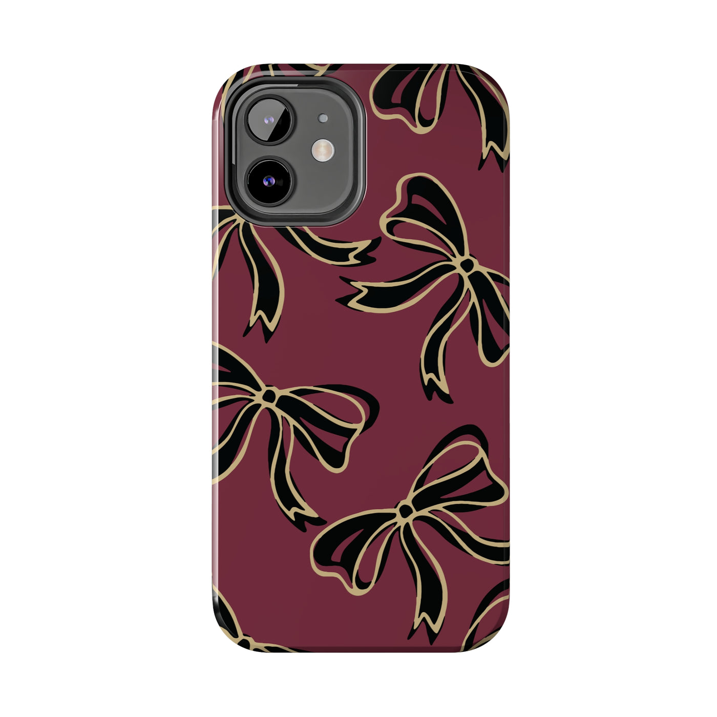 Copy of Florida State Burgandy Phone Case with Gold & Black Bows