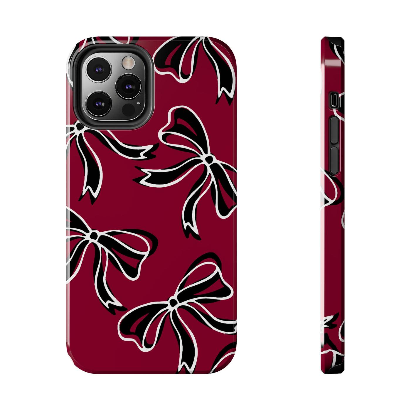 Trendy Bow Phone Case, Bed Party Bow Iphone case, Bow Phone Case, - South Carolina, Gamecocks, USC, garnet and black