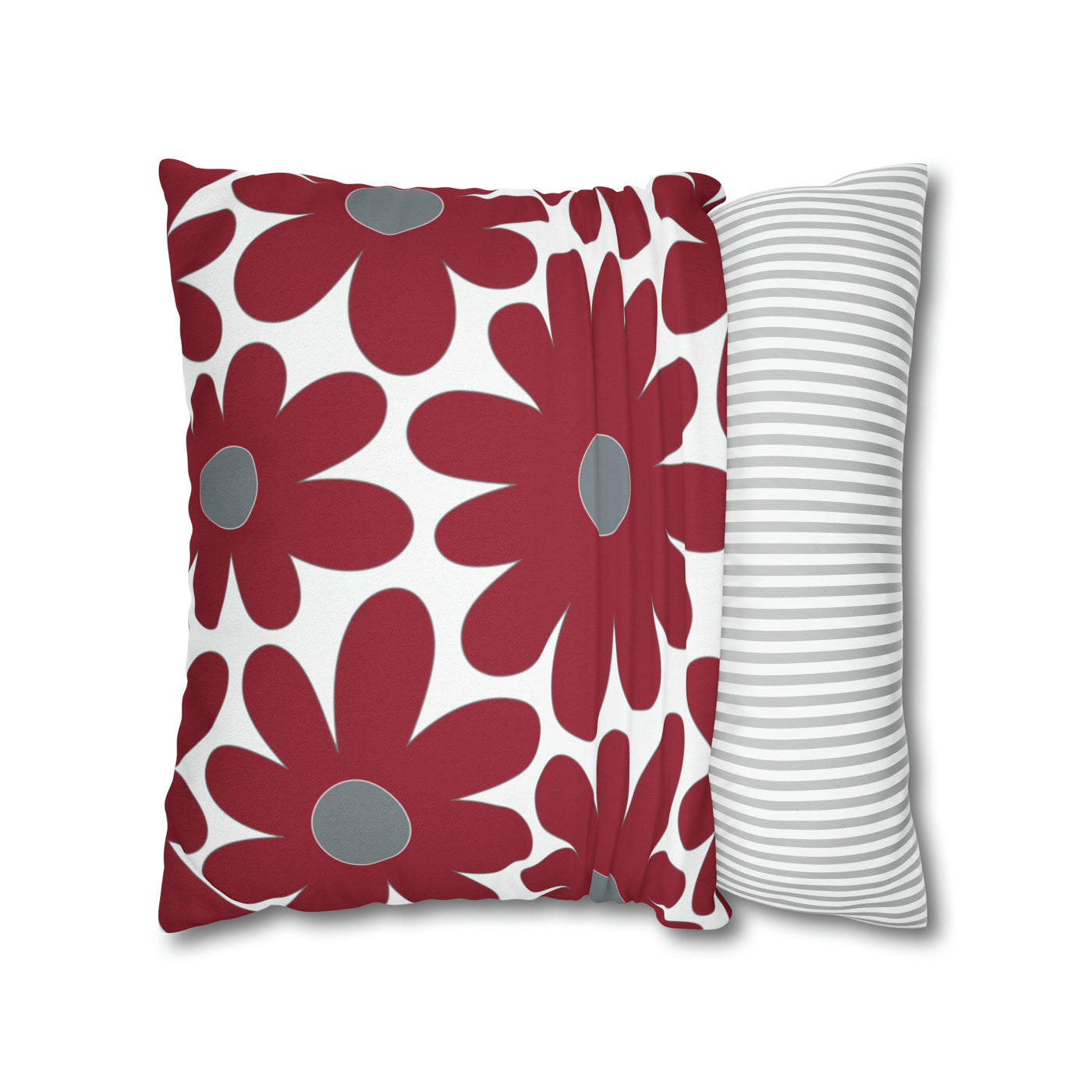 Two Color Double Sided Groovy Flower Pillow - College Dorm Pillow - Bed Party Pillow - Alabama