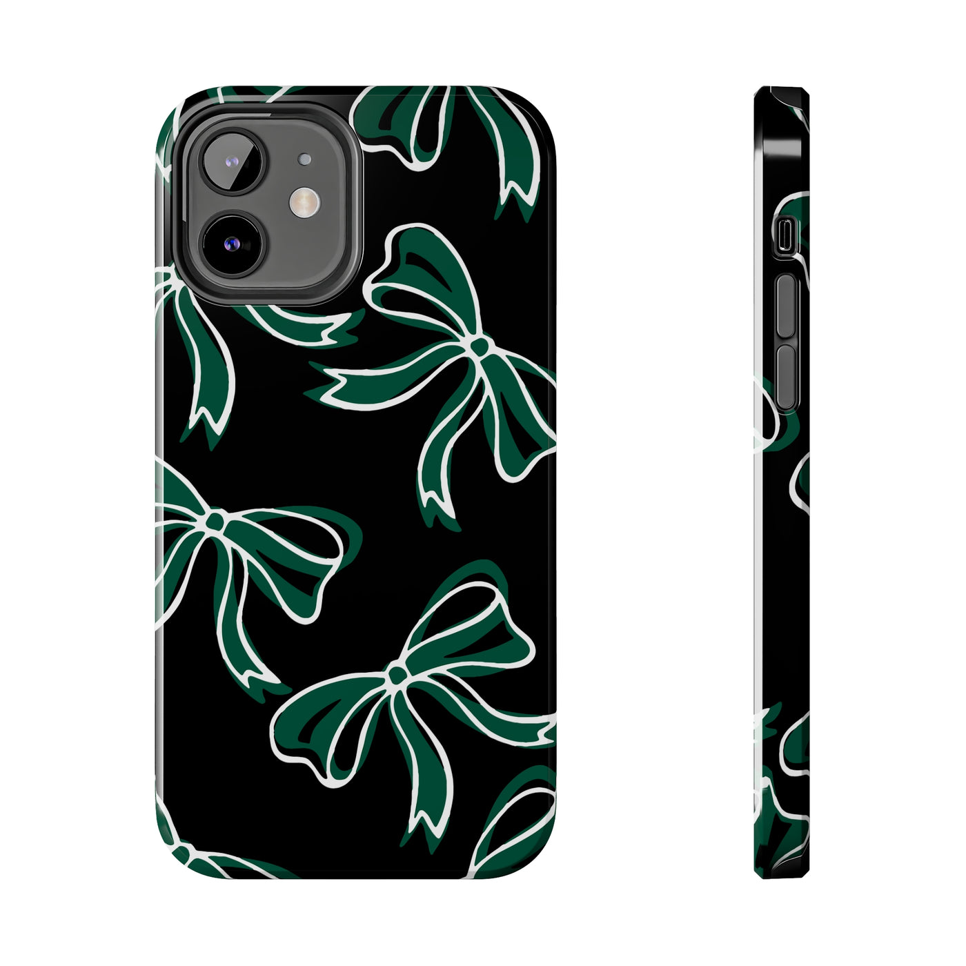 Trendy Bow Phone Case, Bed Party Bow Iphone case, Bow Phone Case, - Michigan State, Spartans, BING, green and white