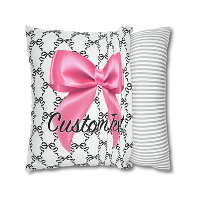 Custom Text Coquette Aesthetic Throw Pillow
