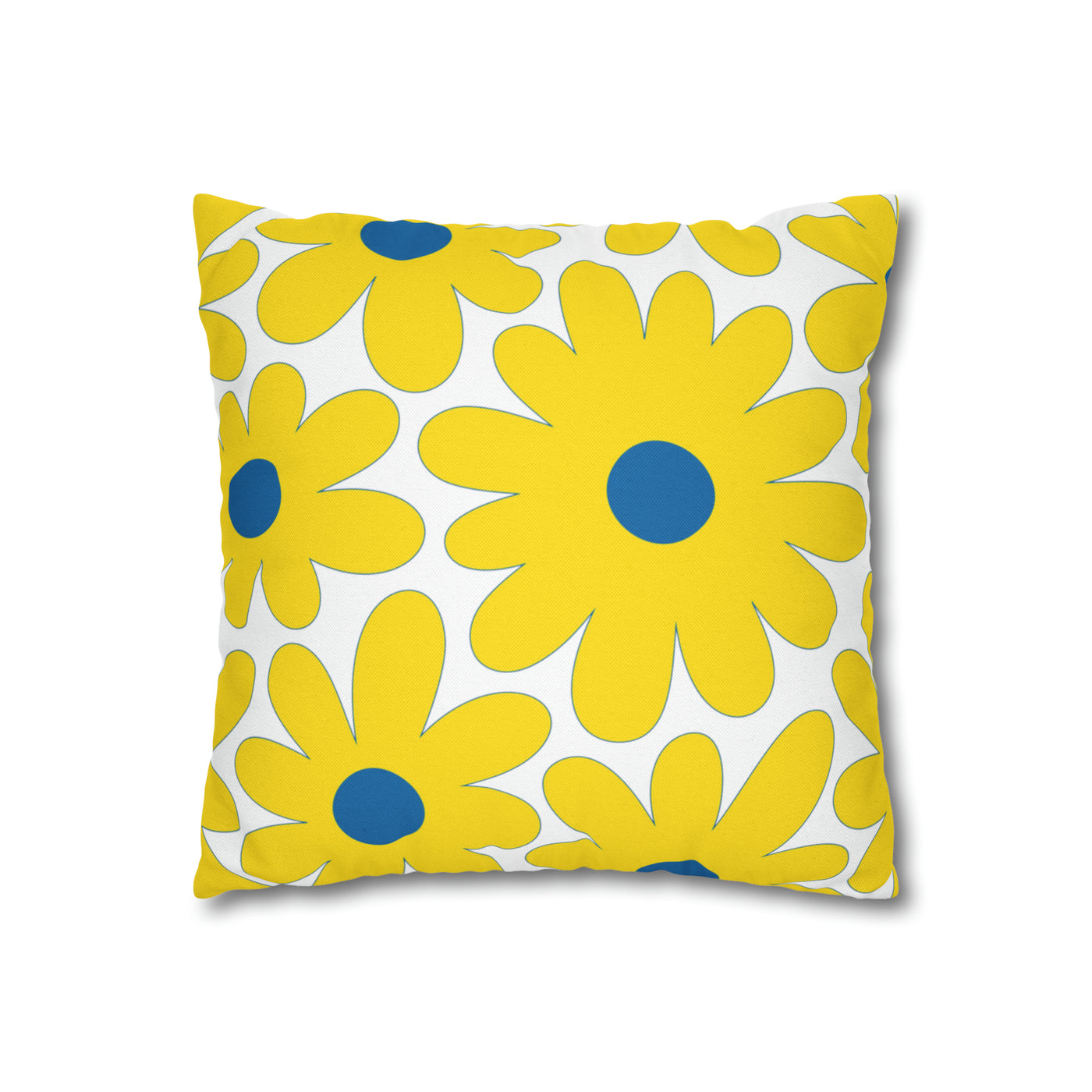 Two Color Double Sided Groovy Flower Pillow - College Dorm Pillow - Bed Party Pillow - Delaware