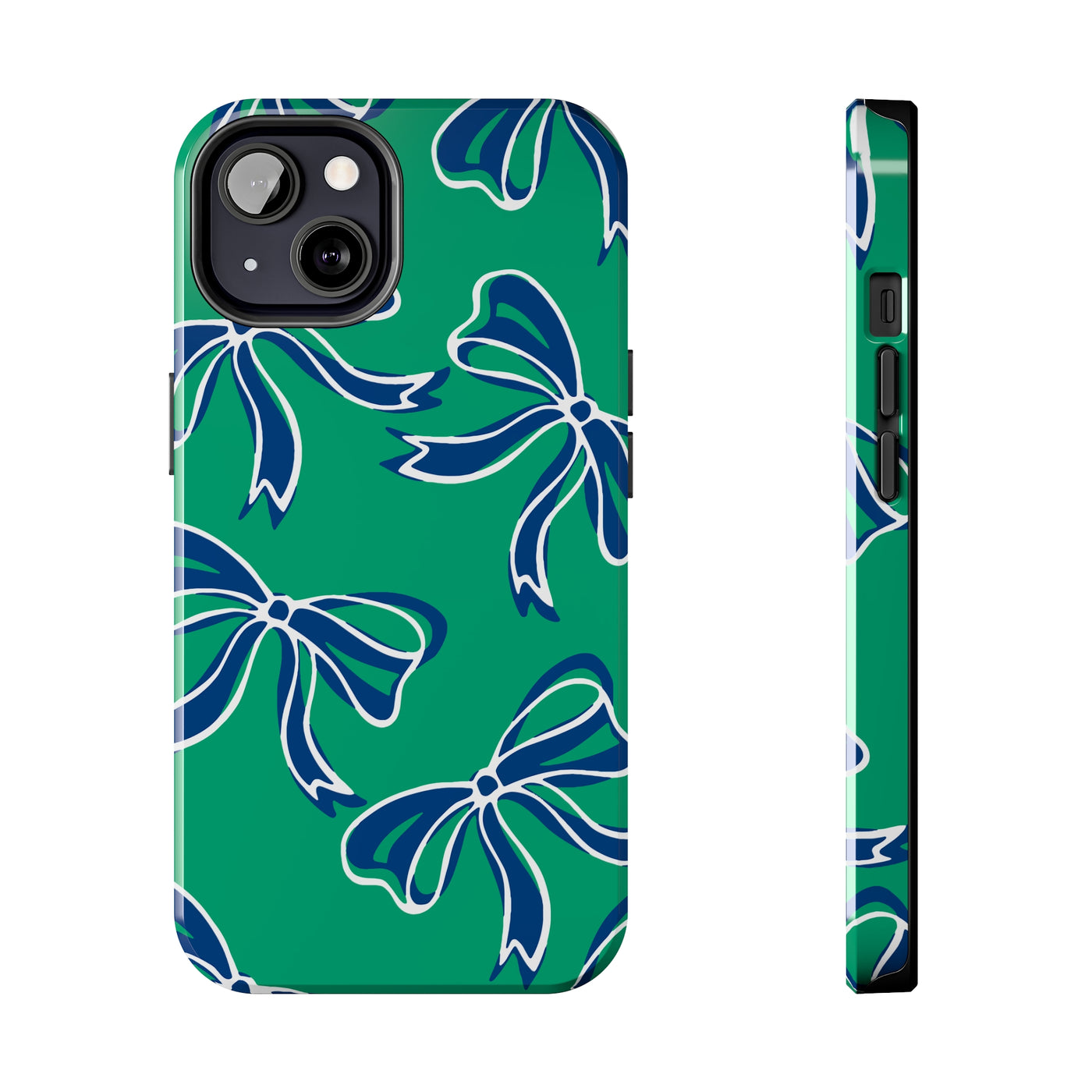 Trendy Bow Phone Case, Bed Party Bow Iphone case, Bow Phone Case, - FGCU, Blue and Green, Florida Gulf Coast