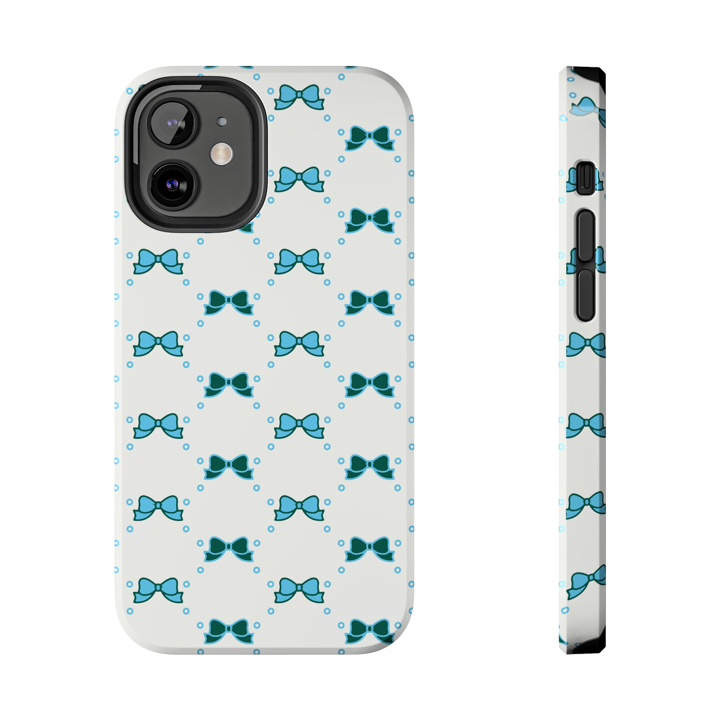 Pretty Little Bow Phone Case, Bed Party Bow Iphone case, Bow Phone Case, College Case, Bow Gift - Bow Aesthetic, Tulane, Blue & Green Bow