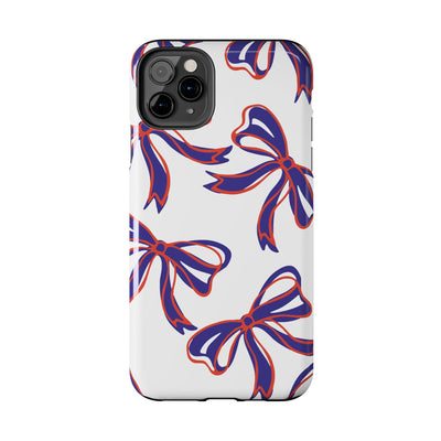 Trendy Bow Phone Case, Bed Party Bow Iphone case, Bow Phone Case, - Clemson, Purple and Orange