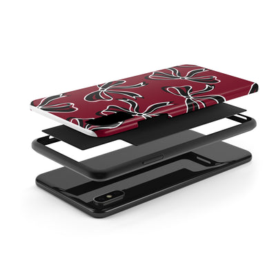 Trendy Bow Phone Case, Bed Party Bow Iphone case, Bow Phone Case, - South Carolina, Gamecocks, USC, garnet and black