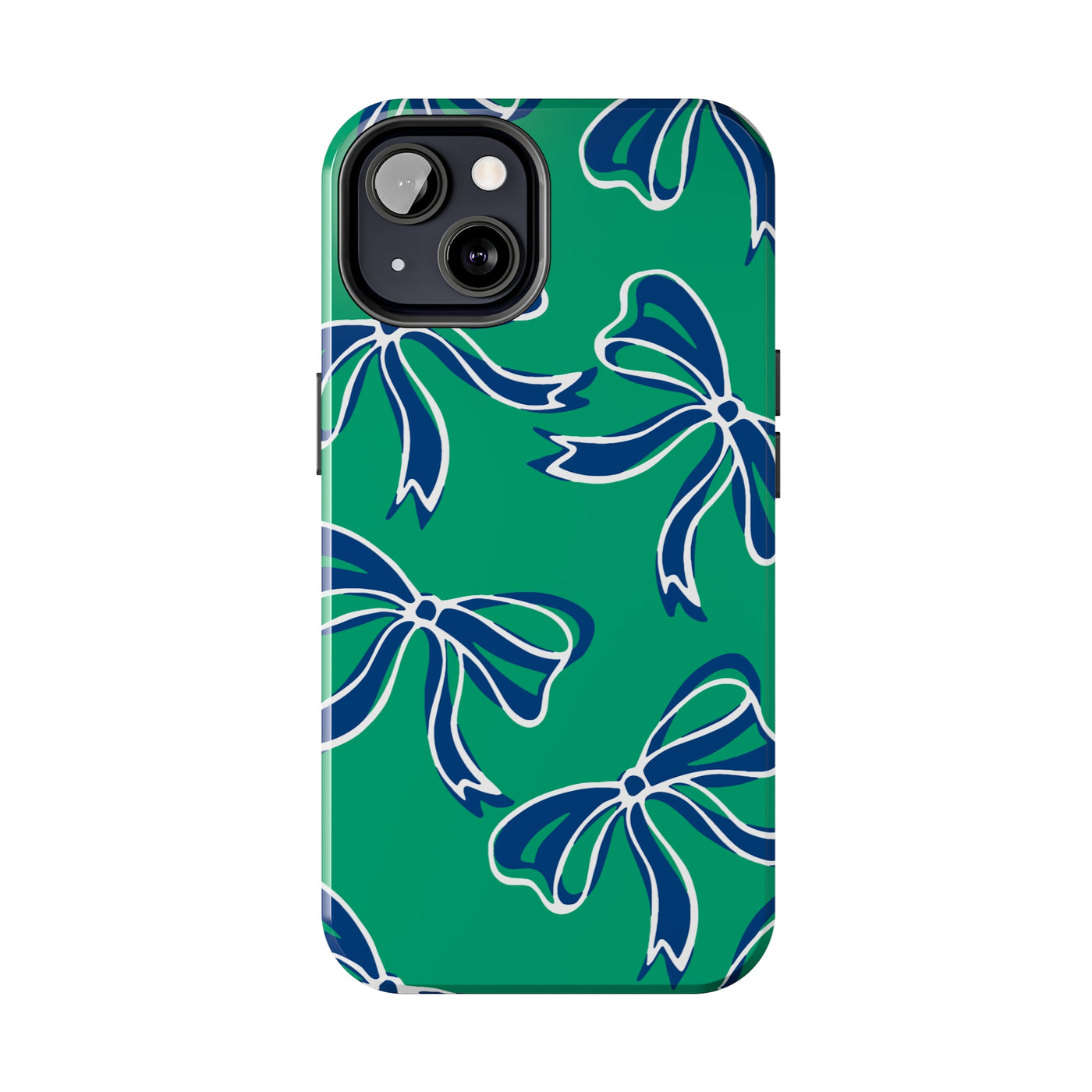 Trendy Bow Phone Case, Bed Party Bow Iphone case, Bow Phone Case, - FGCU, Blue and Green, Florida Gulf Coast