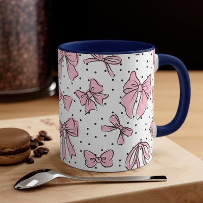 Coquette Black with Pink Bow Ceramic Mug