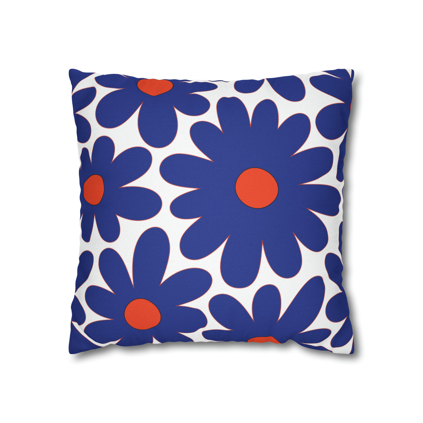 Two Color Double Sided Groovy Flower Pillow - College Dorm Pillow - Bed Party Pillow - Delaware