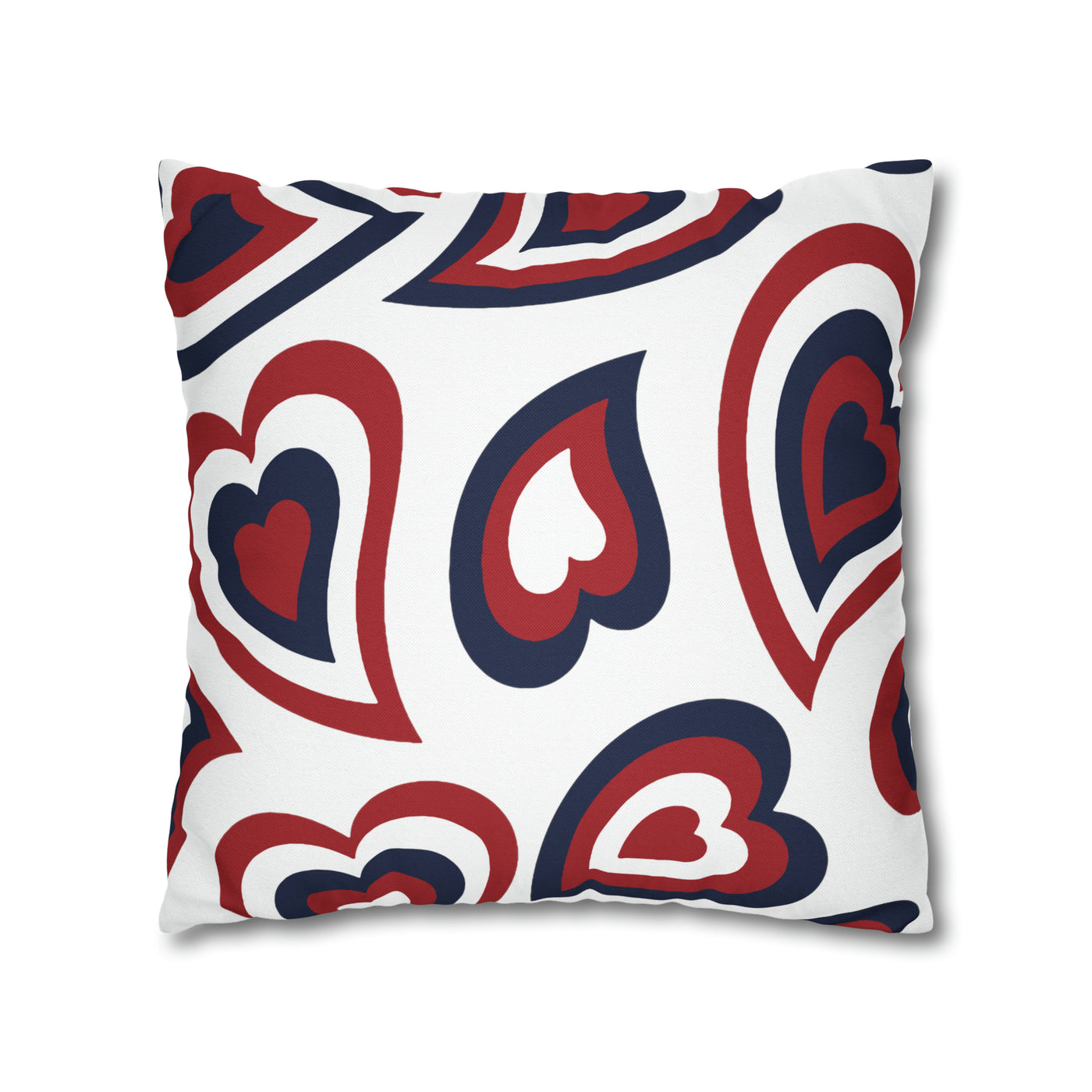 Retro Heart Pillow - Blue and Red, Heart Pillow, Hearts, Valentine's Day, Arizona, Bear Down, Bed Party Pillow, Camp, dorm decor, ZONA