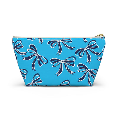 Trendy Bow Makeup Bag - Graduation Gift, Bed Party Gift, Acceptance Gift, College Gift, VIllanova, Penn State, UConn, Tarheels, UNC