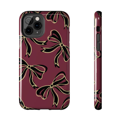 Copy of Florida State Burgandy Phone Case with Gold & Black Bows