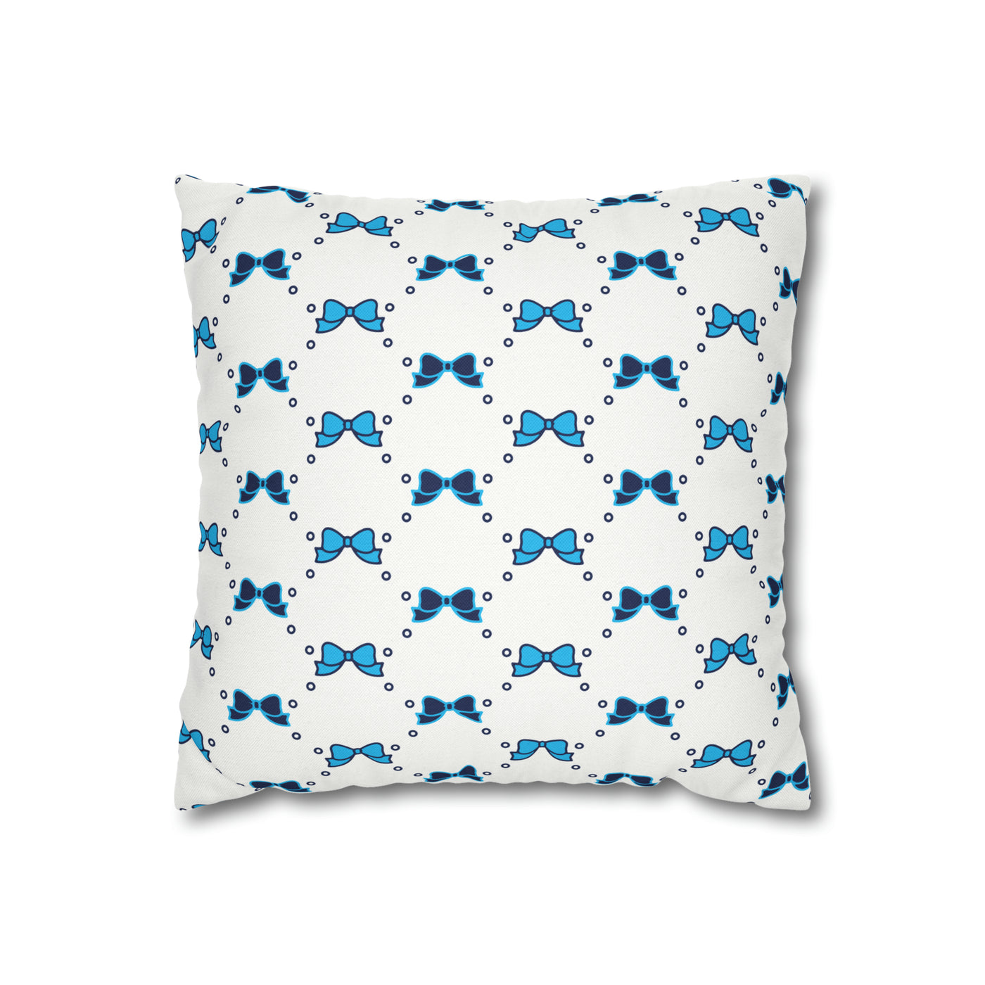 Pretty Little Bow Pillow Cover - Dorm Pillow,Bow Pillow,Bed Party Gift, Acceptance Gift, Camp Gift, Bow Aesthetic, Villanova, PSU, Blue Bow