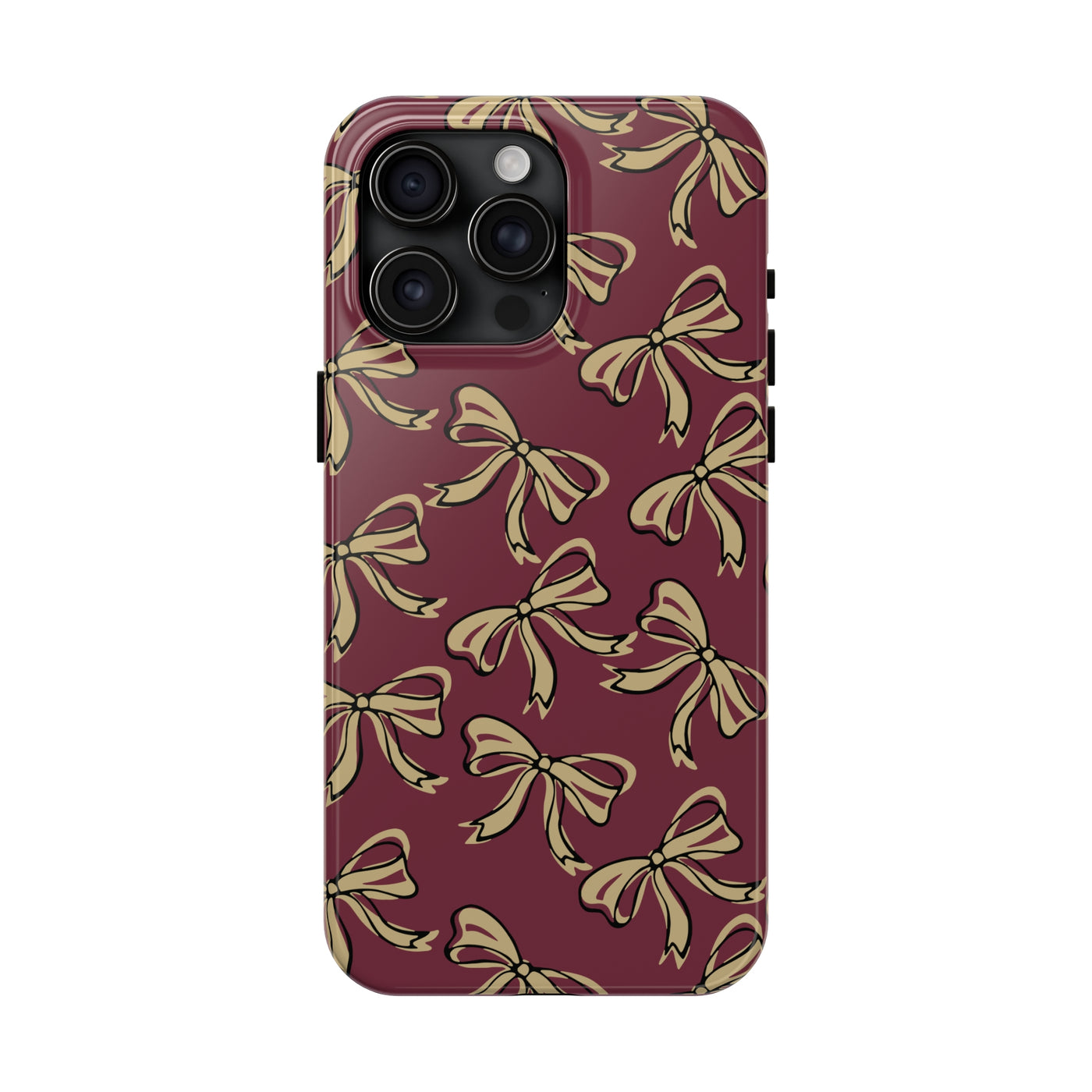 Small Bow FSU Phone Case - Burgandy