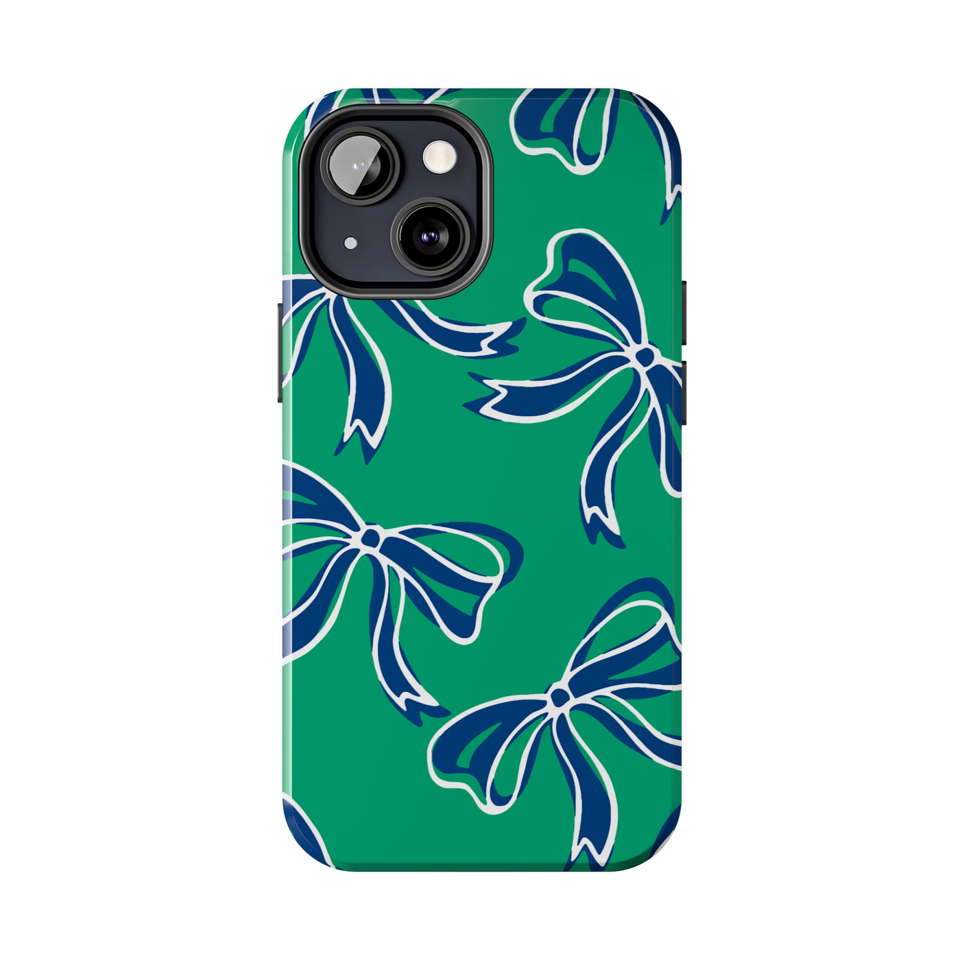 Trendy Bow Phone Case, Bed Party Bow Iphone case, Bow Phone Case, - FGCU, Blue and Green, Florida Gulf Coast