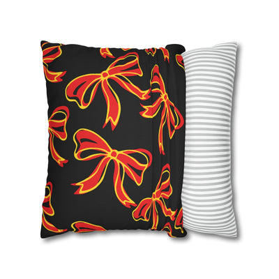 Trendy Bow College Pillow Cover - Dorm Pillow, Graduation Gift, Bed Party Gift, Acceptance Gift, College Gift, Maryland, Terps, Terrapins