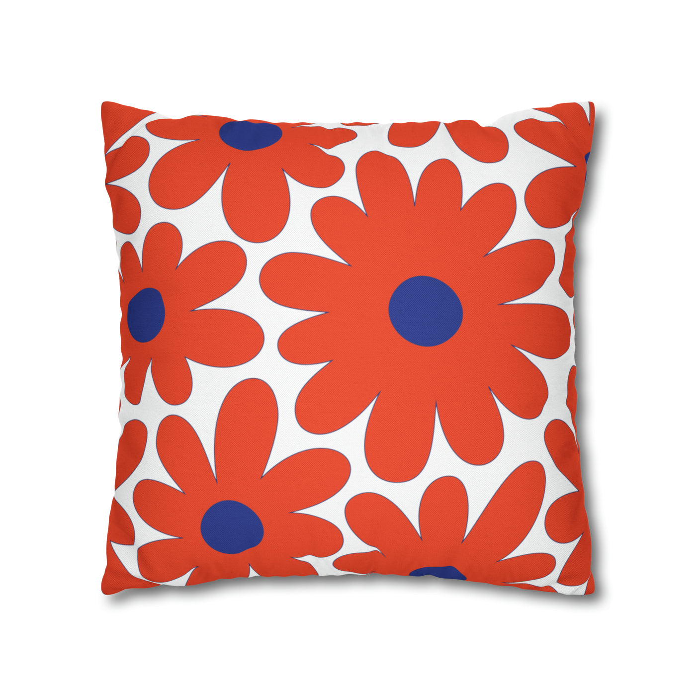 Two Color Double Sided Groovy Flower Pillow - College Dorm Pillow - Bed Party Pillow - Delaware