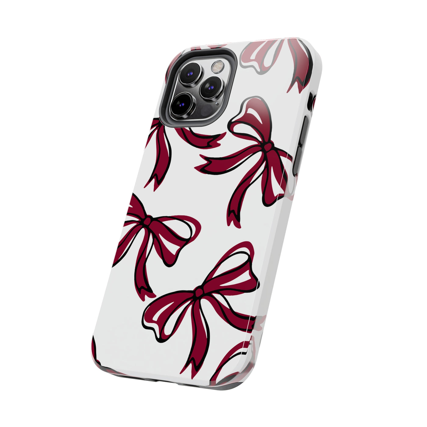 Trendy Bow Phone Case, Bed Party Bow Iphone case, Bow Phone Case, - South Carolina, Gamecocks, USC, garnet and black