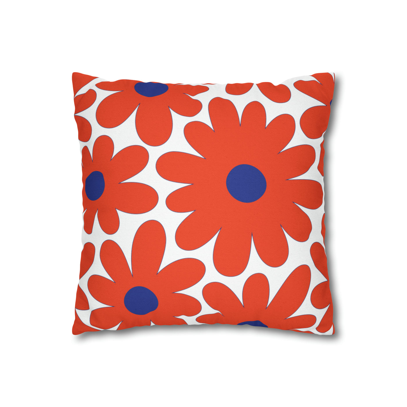 Two Color Double Sided Groovy Flower Pillow - College Dorm Pillow - Bed Party Pillow - Delaware