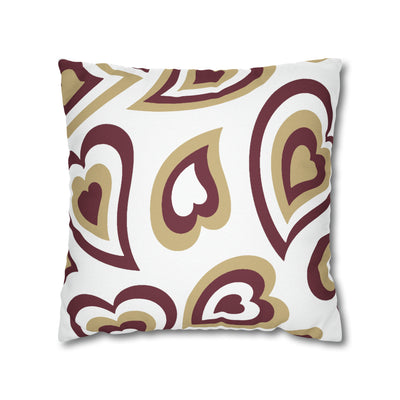 Retro Heart Pillow - Garnet and Gold, Heart Pillow, Hearts, Valentine's Day, FSU, Boston College, Elon, Bed Party Pillow, Camp, dorm decor,