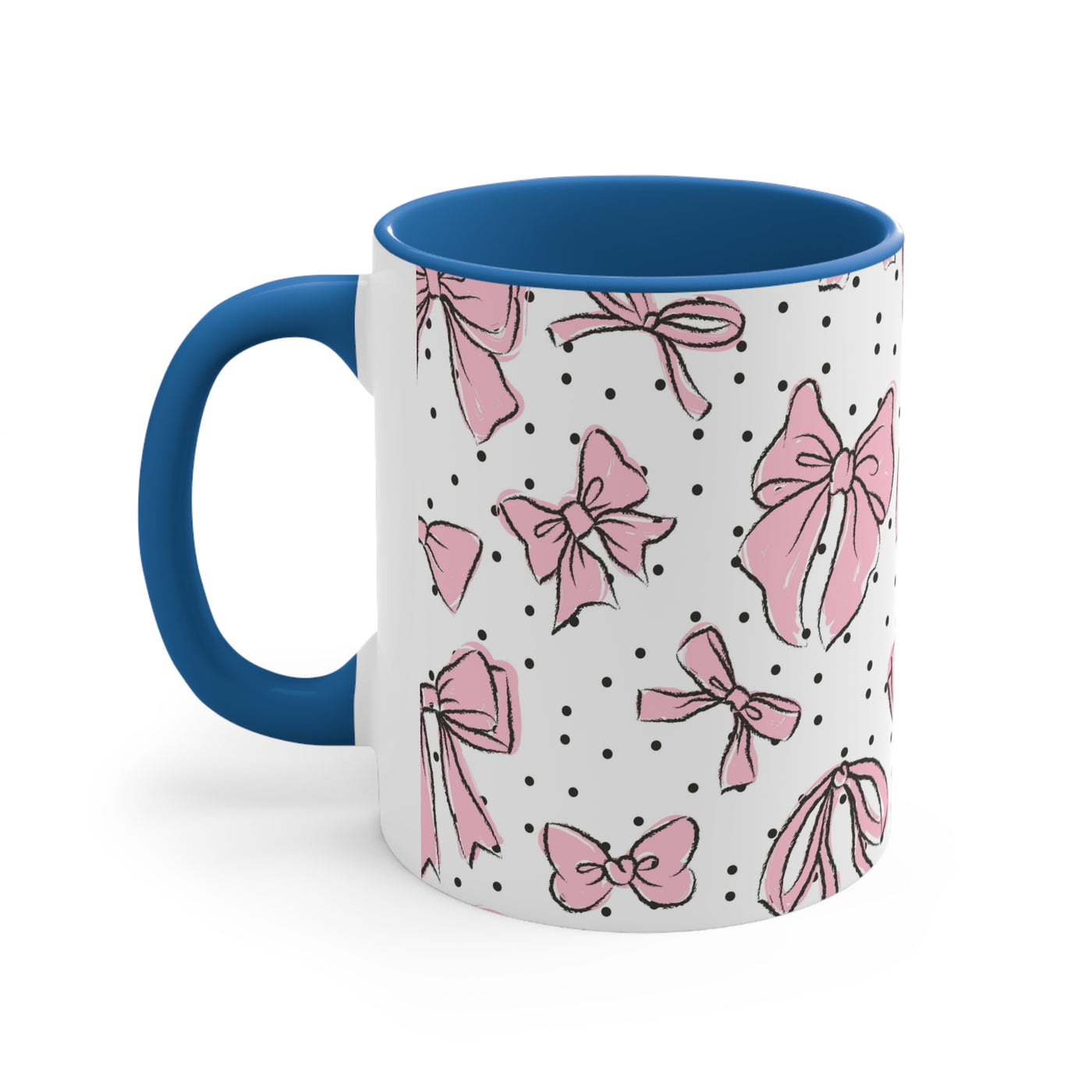 Coquette Black with Pink Bow Ceramic Mug