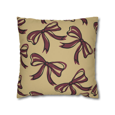 FSU Gold Pillow w Bows in Black and Gold