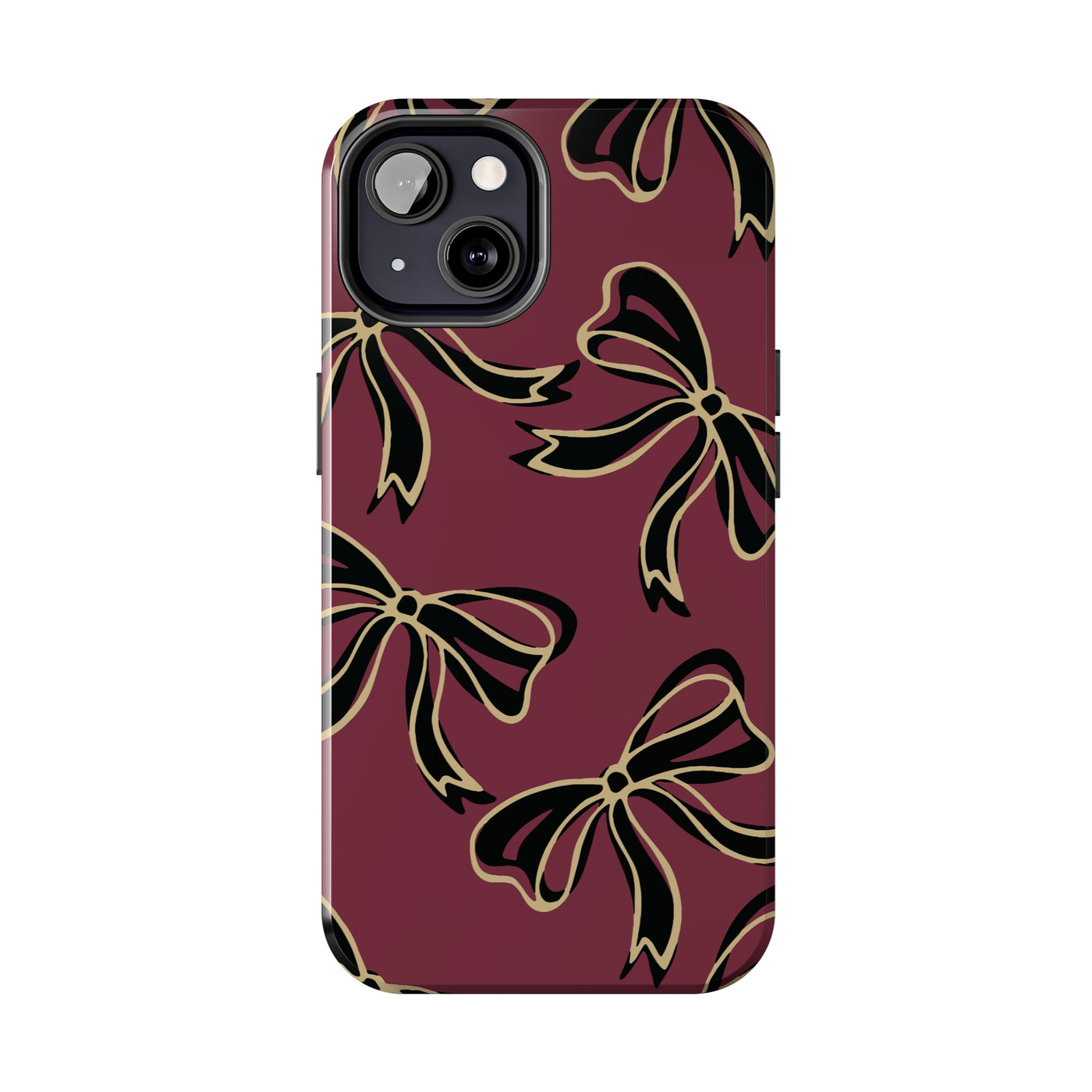 Copy of Florida State Burgandy Phone Case with Gold & Black Bows