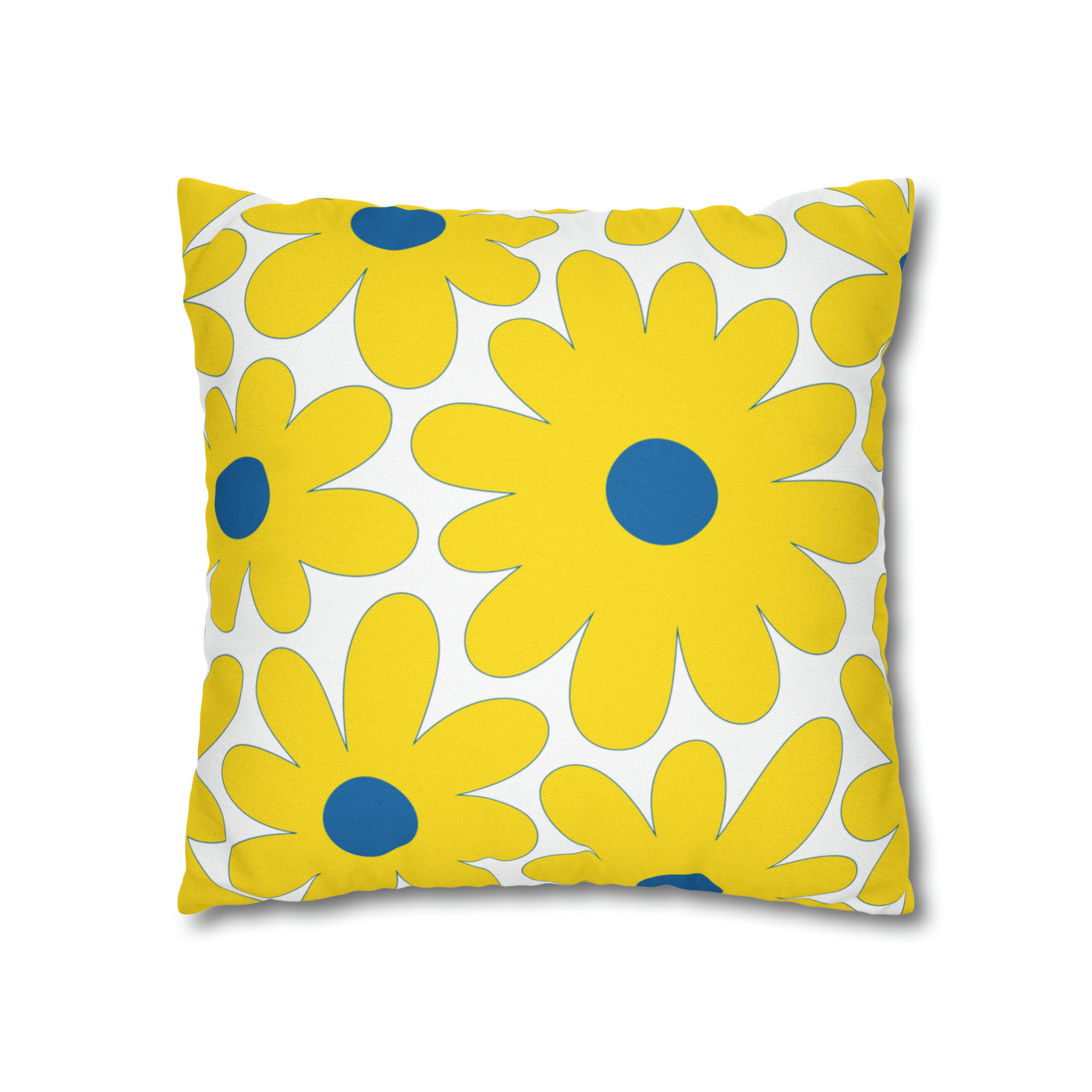 Two Color Double Sided Groovy Flower Pillow - College Dorm Pillow - Bed Party Pillow - Delaware