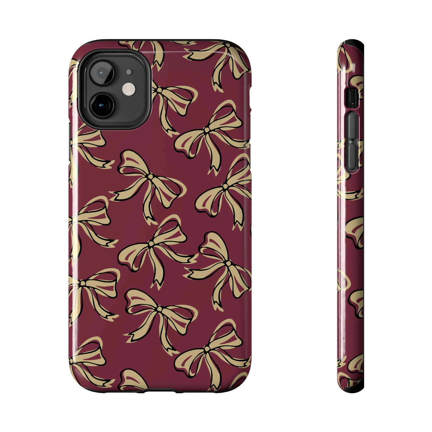 Small Bow FSU Phone Case - Burgandy