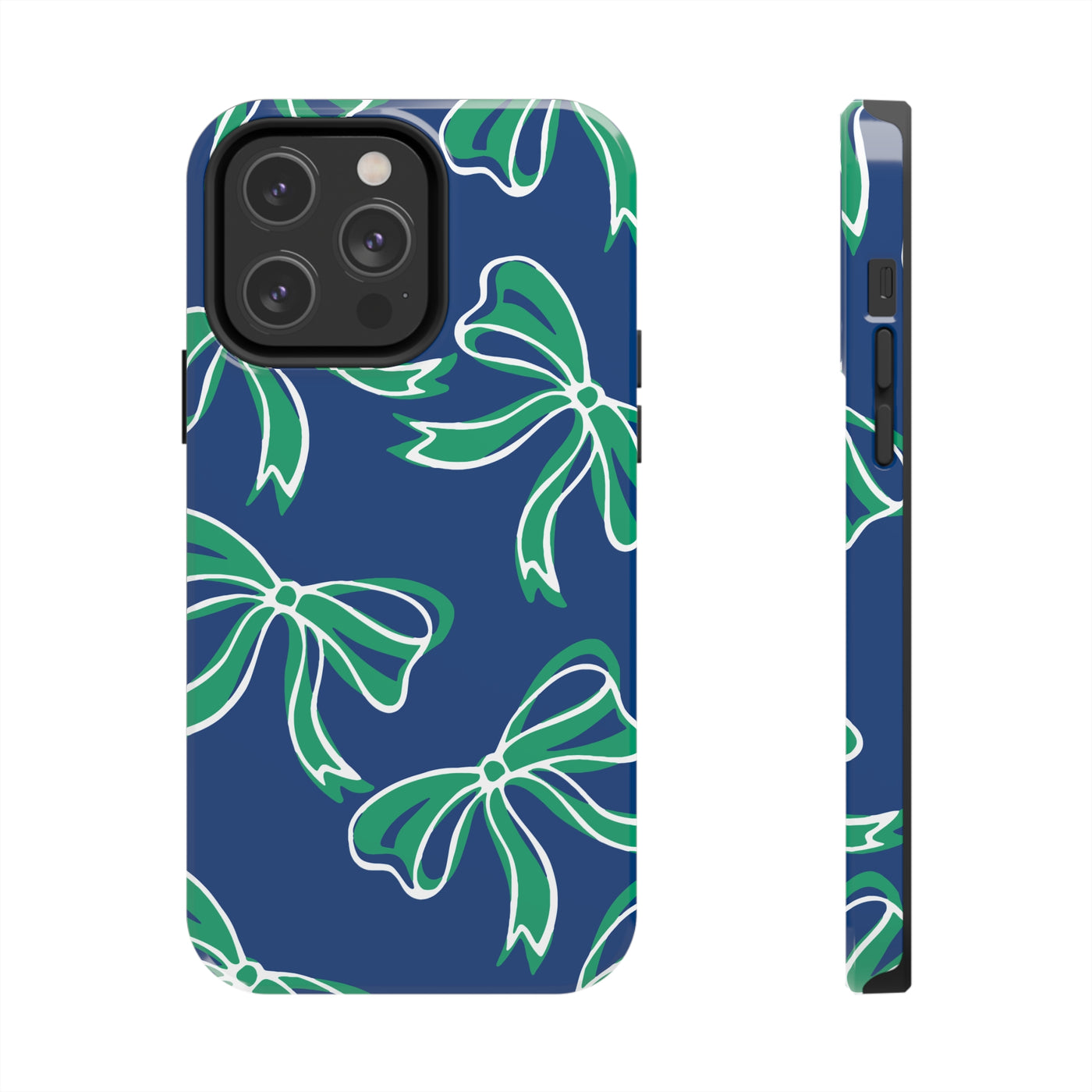 Trendy Bow Phone Case, Bed Party Bow Iphone case, Bow Phone Case, - FGCU, Blue and Green, Florida Gulf Coast