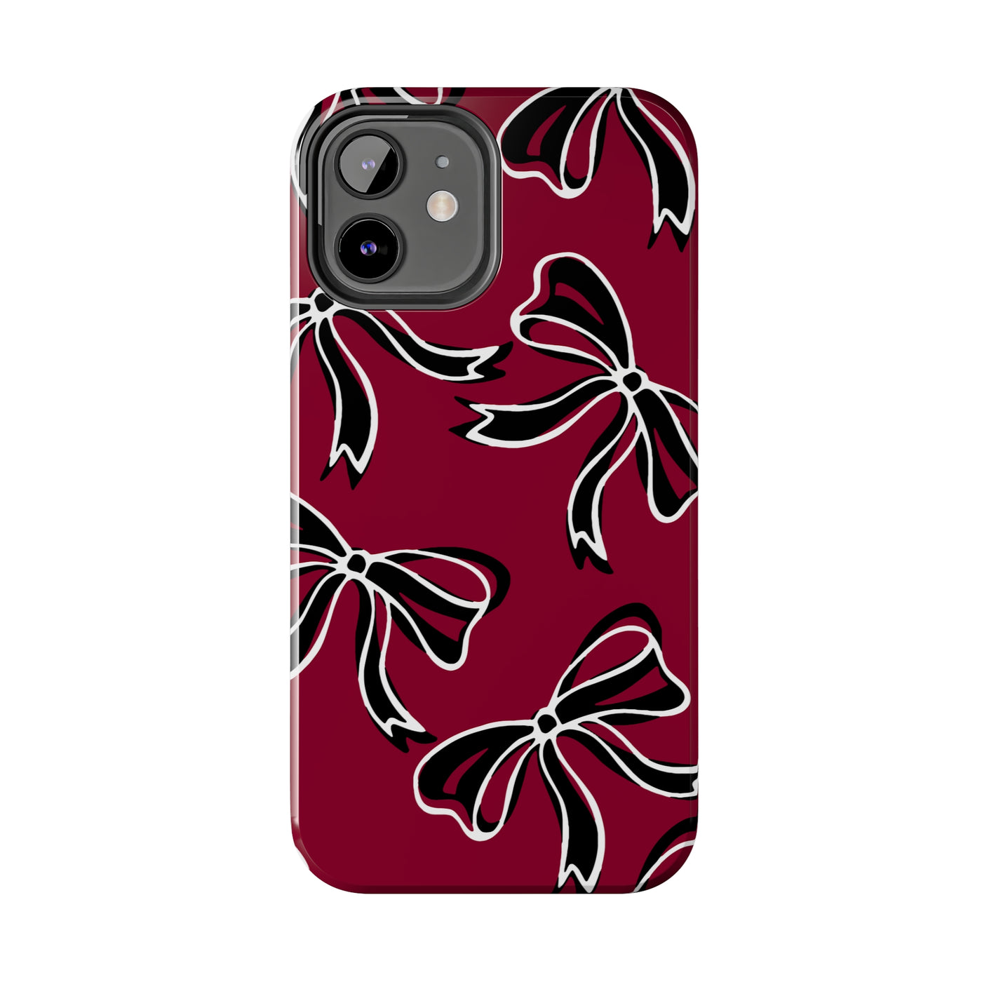 Trendy Bow Phone Case, Bed Party Bow Iphone case, Bow Phone Case, - South Carolina, Gamecocks, USC, garnet and black