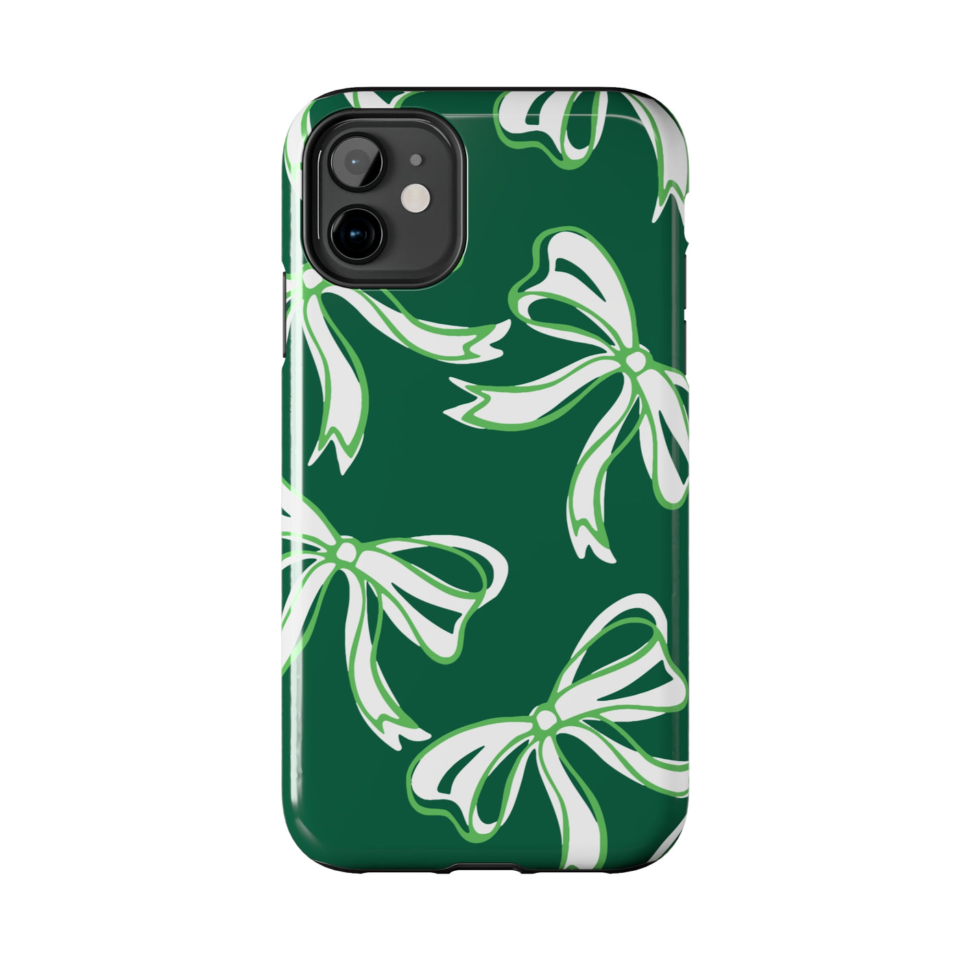 Trendy Bow Phone Case, Bow Phone Case, - Binghamton, BING, Bearcats, green and white