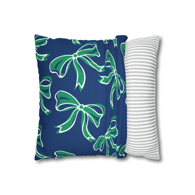 Trendy Bow College Pillow Cover - Dorm Pillow, Graduation Gift, Bed Party Gift, Acceptance Gift, College Gift, Florida Gulf Coast, FGCU