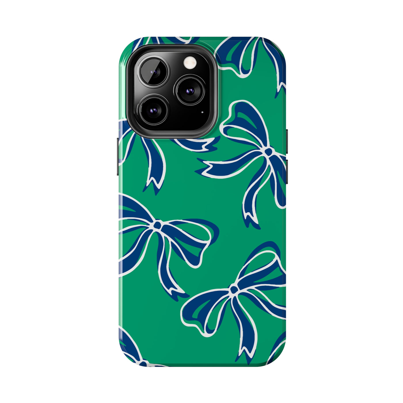 Trendy Bow Phone Case, Bed Party Bow Iphone case, Bow Phone Case, - FGCU, Blue and Green, Florida Gulf Coast