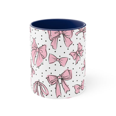 Coquette Black with Pink Bow Ceramic Mug