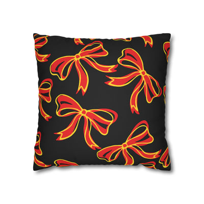 Trendy Bow College Pillow Cover - Dorm Pillow, Graduation Gift, Bed Party Gift, Acceptance Gift, College Gift, Maryland, Terps, Terrapins