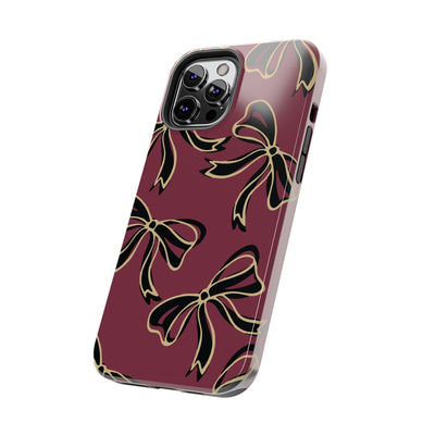 Copy of Florida State Burgandy Phone Case with Gold & Black Bows