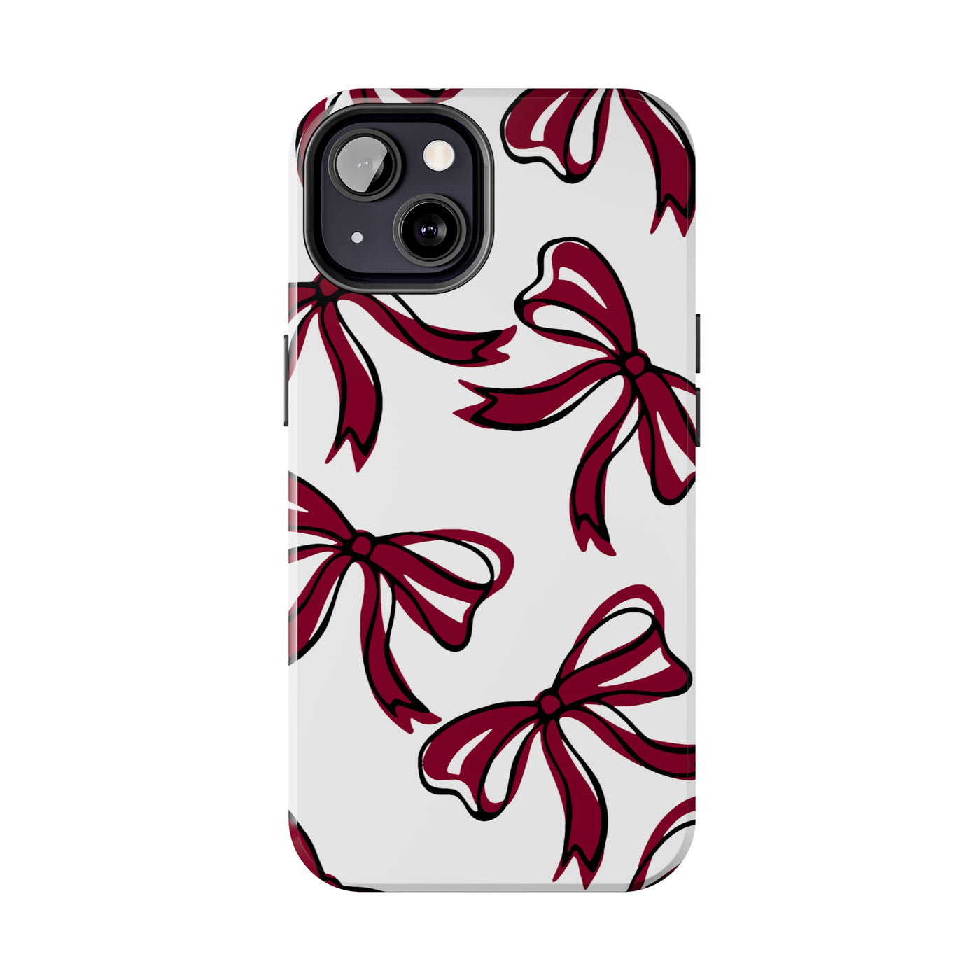 Trendy Bow Phone Case, Bed Party Bow Iphone case, Bow Phone Case, - South Carolina, Gamecocks, USC, garnet and black