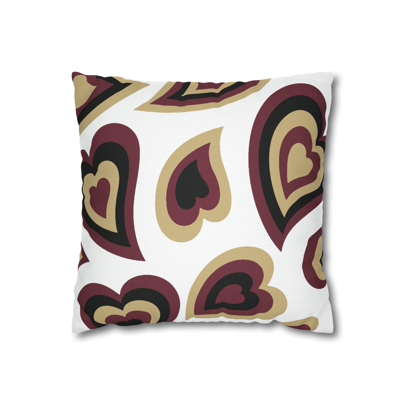 Retro Heart Pillow - garnet & gold, Heart Pillow, Hearts, Valentine's Day, FSU, Elon, Boston College, Bed Party Pillow, Camp, dorm decor,