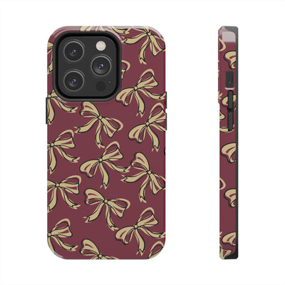 Small Bow FSU Phone Case - Burgandy